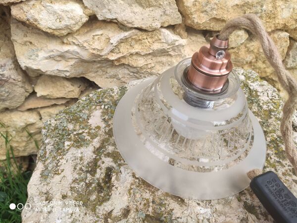 Lampe baladeuse globe vintage en verre