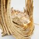 Dining table brass sculpture rock crystals Isabelle Faure 1970