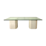 "Octagonal" concrete and glass coffee table, 1970