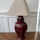 Large red ceramic lamp
