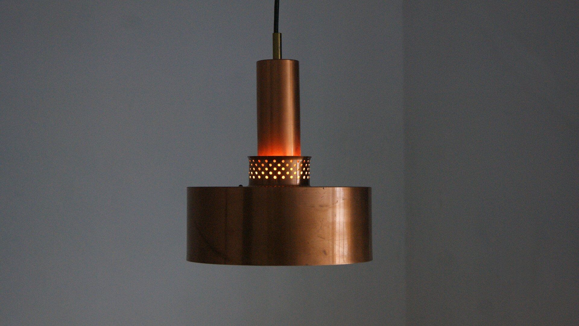 Copper T292 Ceiling Lamp by Hans-Agne Jakobsson for Hans-Agne Jakobsson Ab Markaryd, 1950s