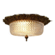 Baroque Ceiling Lamp Brass Facet Cut Glass Ceiling Lamp French Lily