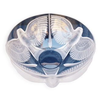 Art Deco Opalescent Bird Cup