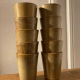10 Digoin stoneware cups
