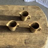 Set of 3 small jugs or milk pots in stoneware H8 D8.5