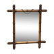 Old turned wood mirror