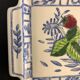 Gien cake dish, blue bird and fruit, design Isabelle de Borchgrave