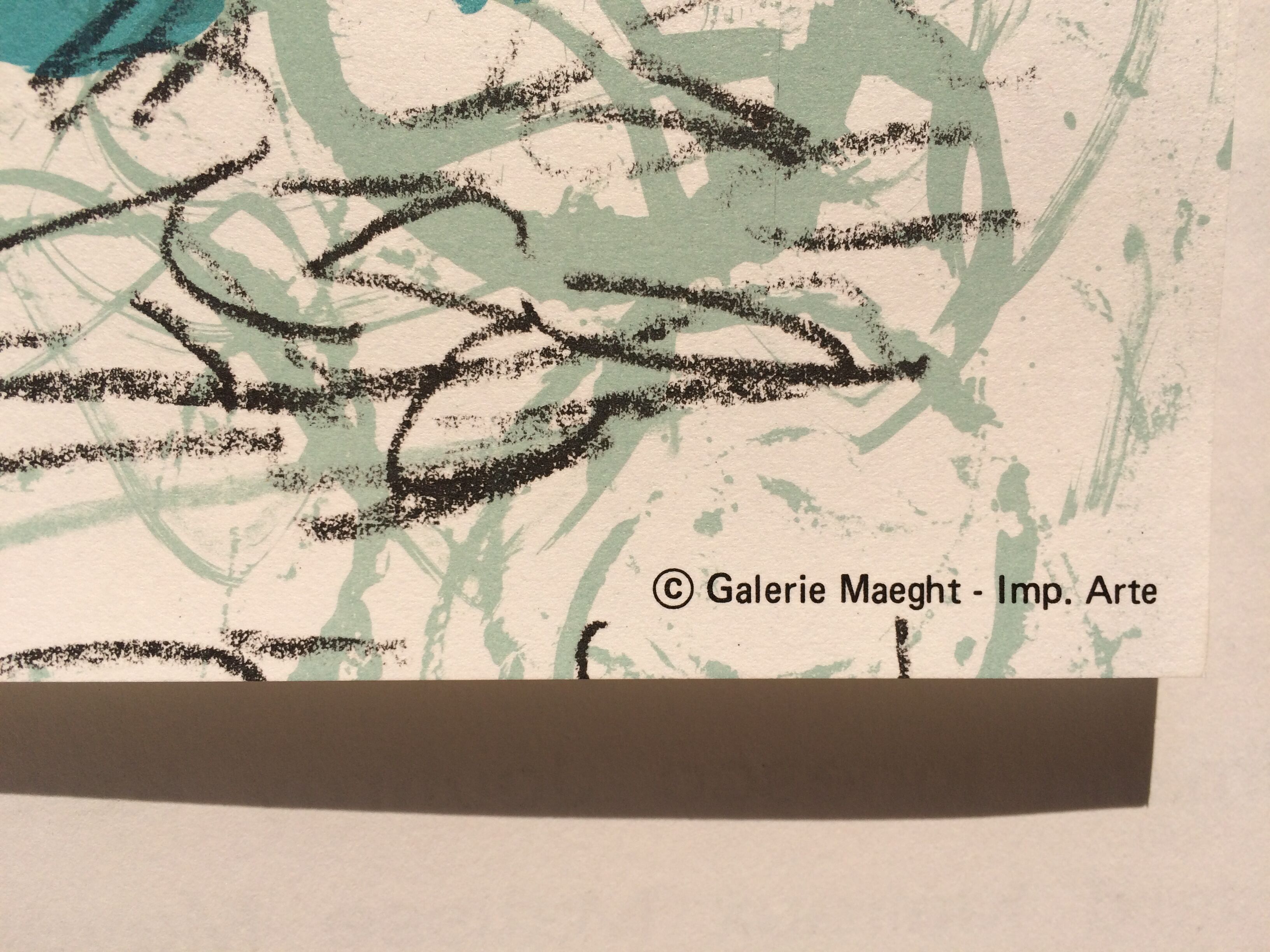 Jean-paul riopelle, galerie maeght, 1979. original poster in lithography