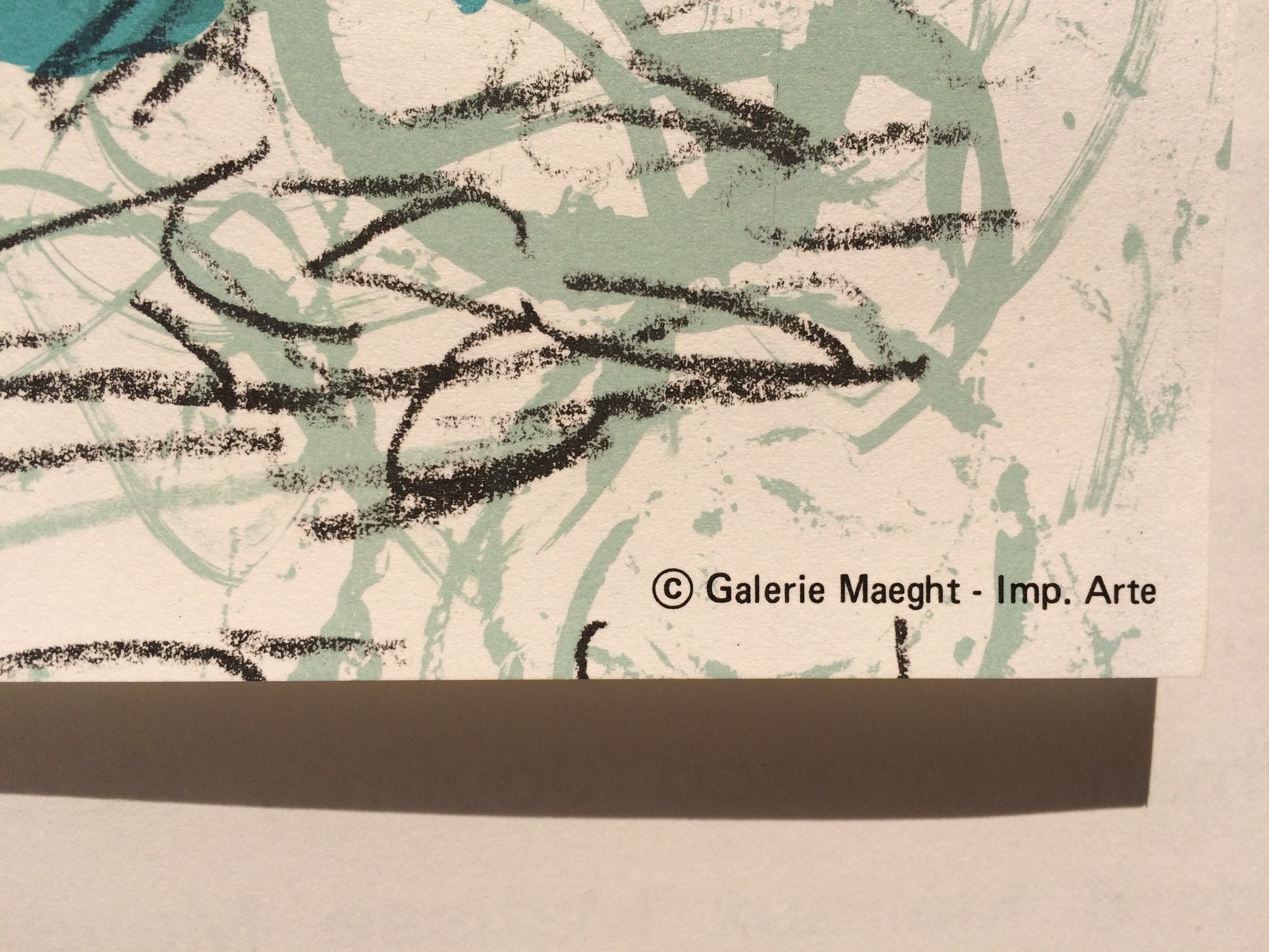 Jean-paul riopelle, galerie maeght, 1979. original poster in lithography