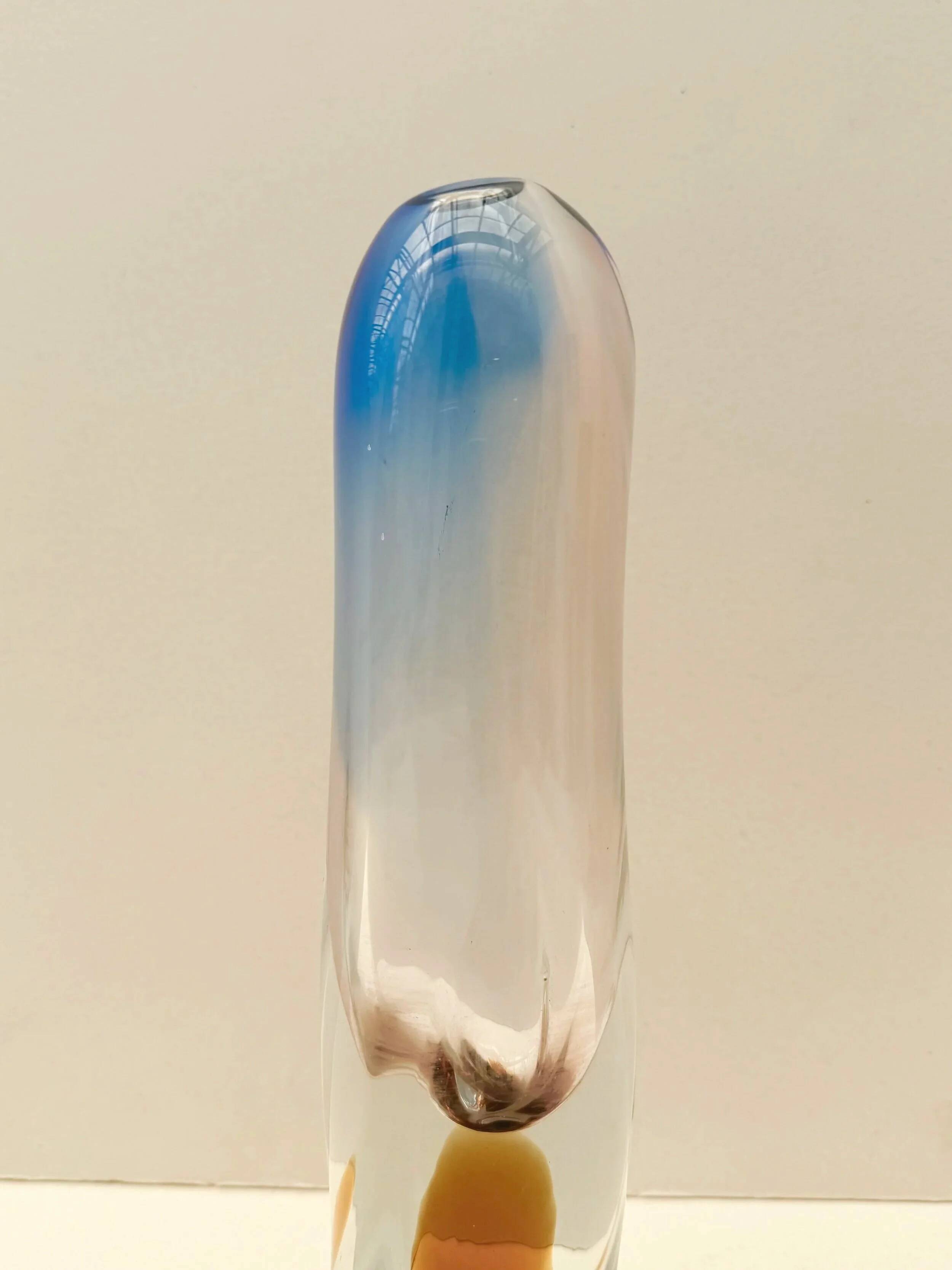 Vase by Josef Hospodka for Chribska in glass, Czechoslovakia 1960