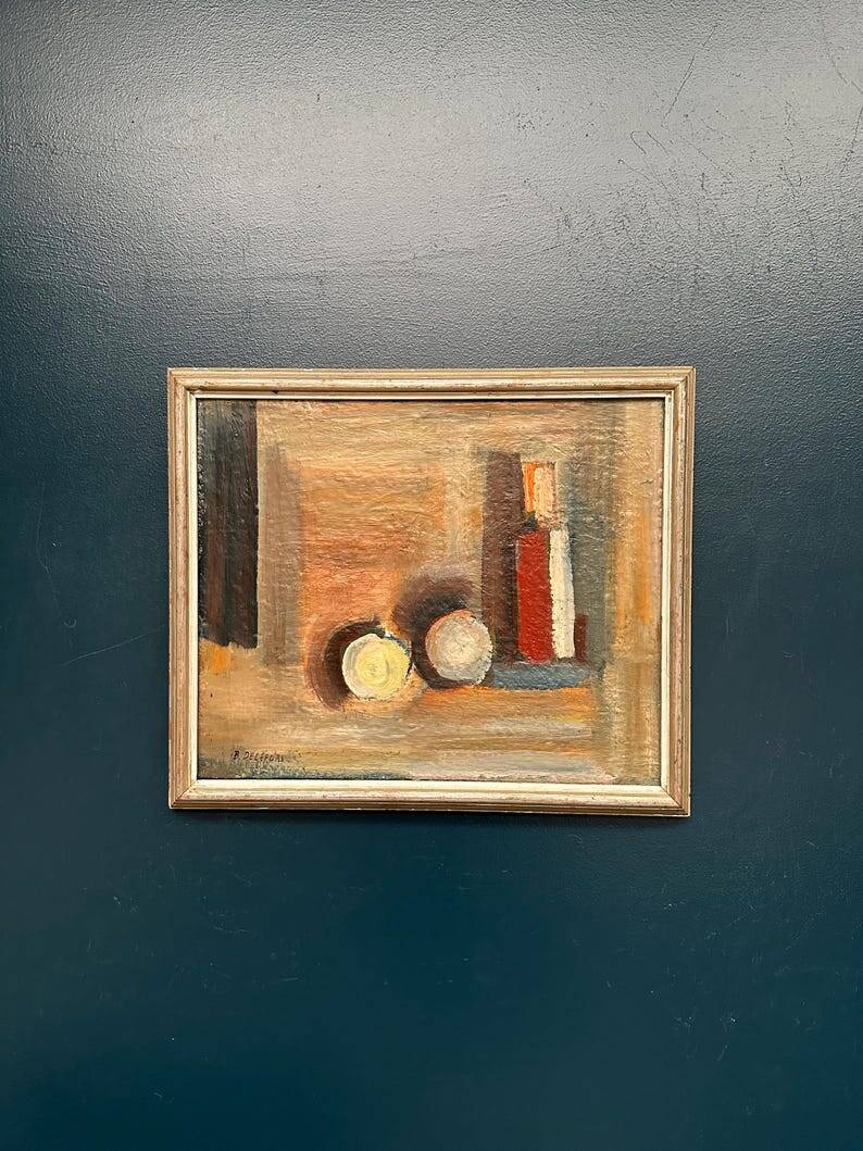 Original Swedish Oil on Canvas – “Still Life” by Bengt Delefors – Signed – Vintage & Framed