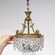 Antique French bronze chandelier with tassels circa 1900