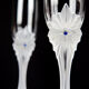 2 crystal champagne flute signed Faberge model "the north star"