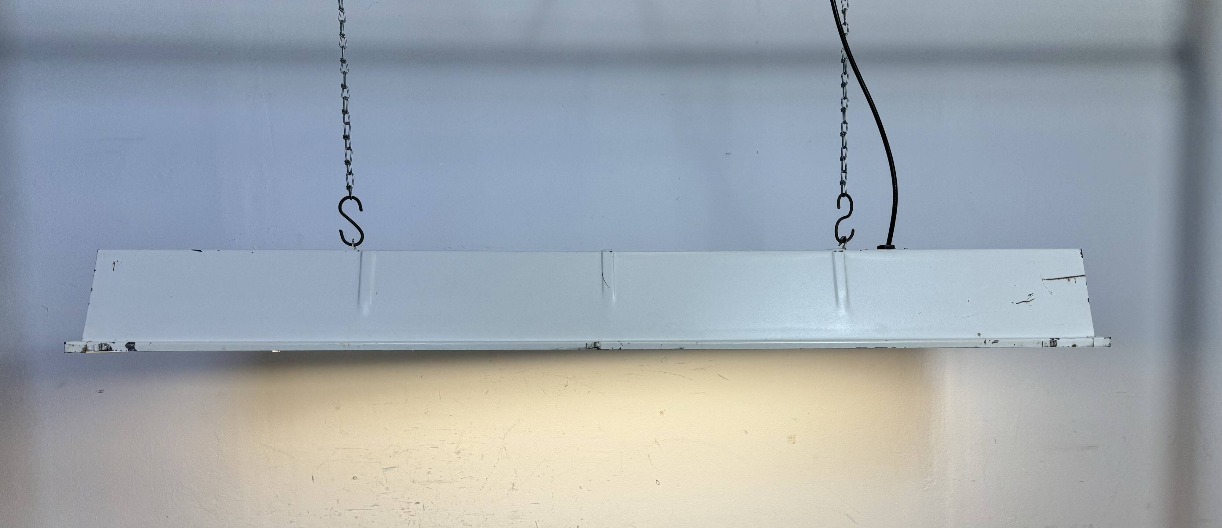 Beige Industrial Hanging Tube Light from Famor , 1970s