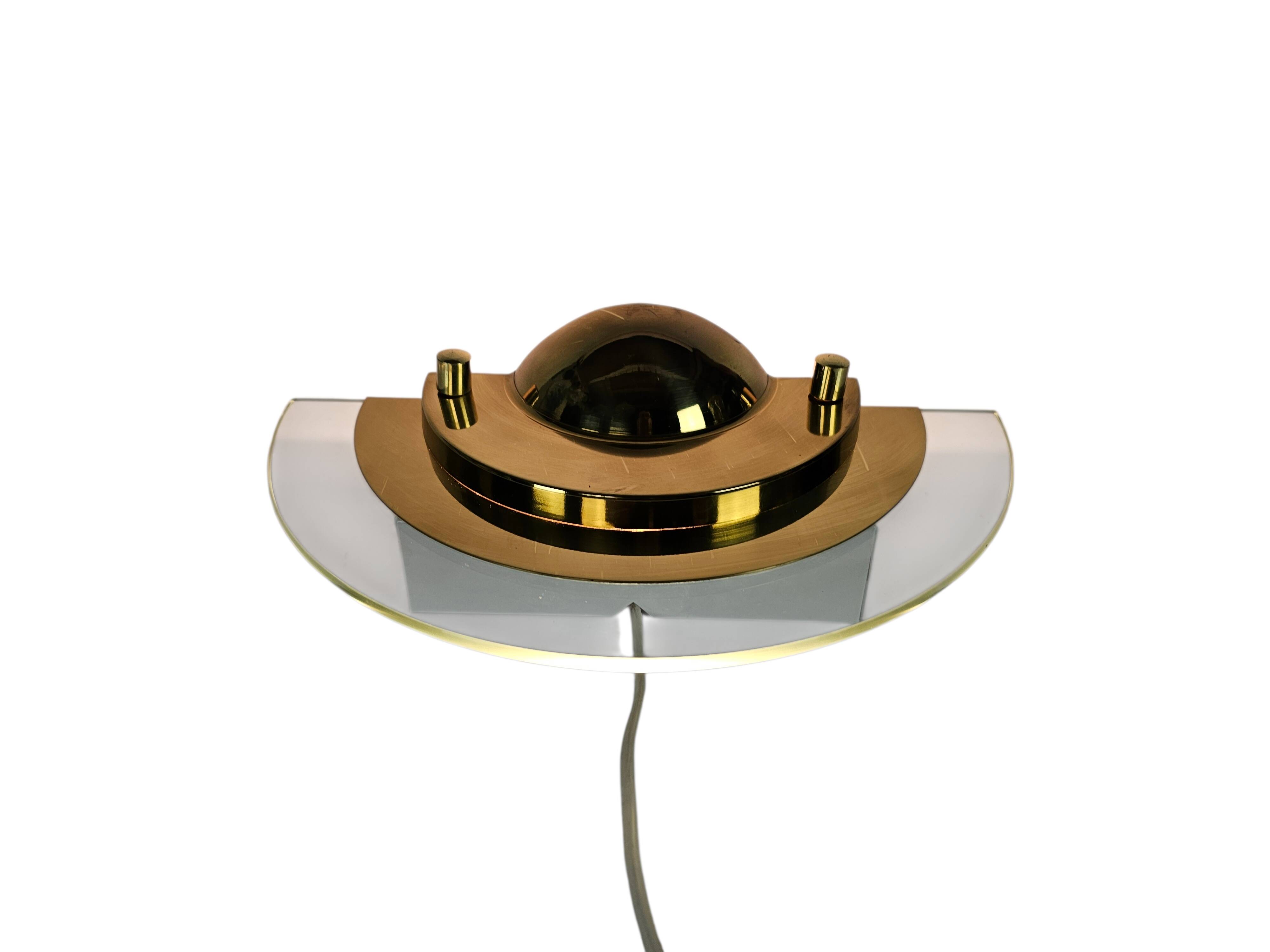 Dijkstra Hollande - Modèle Kappa mini - halogène - laiton - verre - années 80