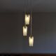 Lustre suspension cascade 3 antique glass tulips staircase