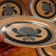 Set of 4 flat plates in Gien earthenware Angona model