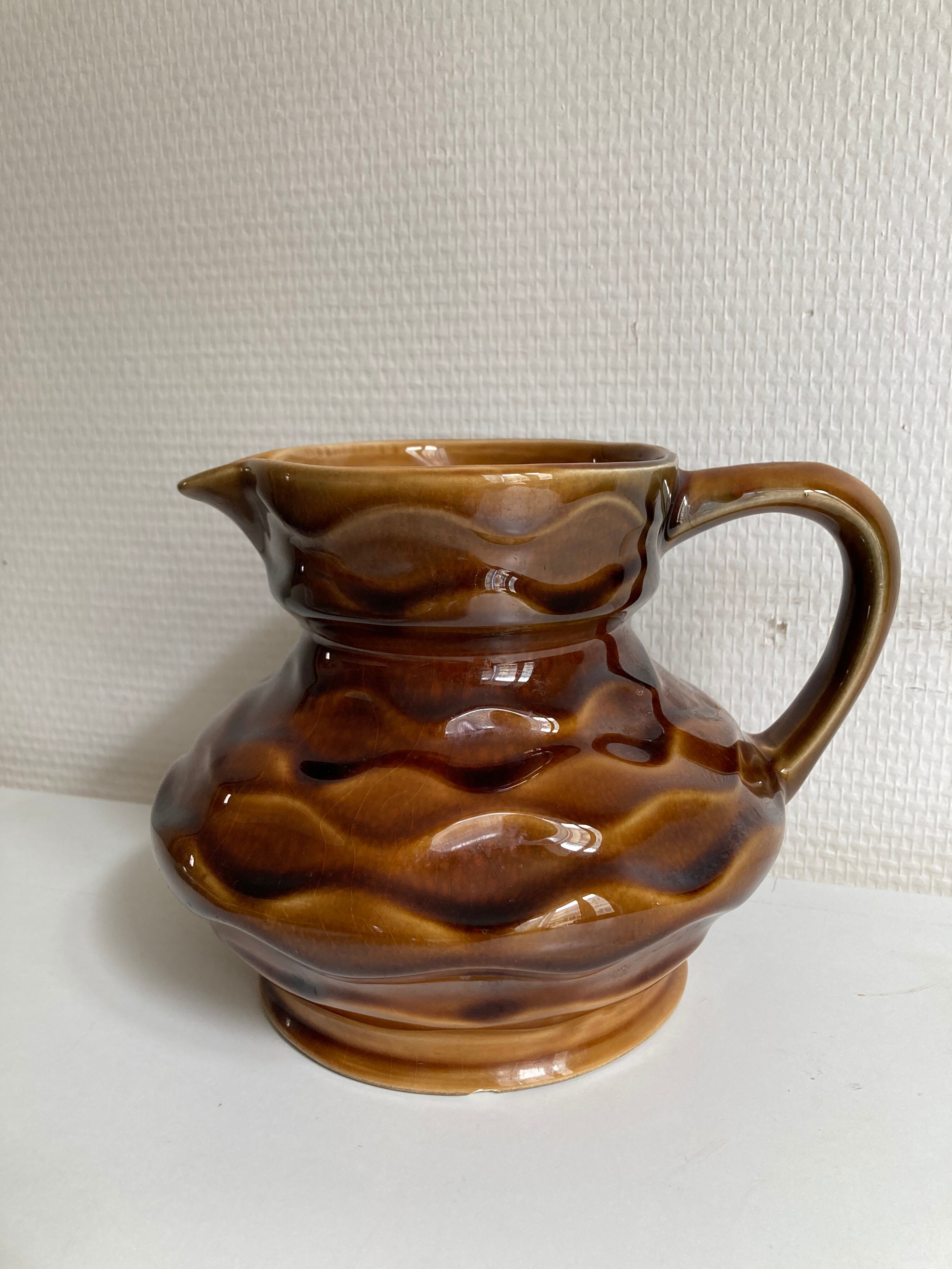 Sarreguemines sandstone pitcher