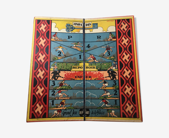 Jouet ancien différents jeux de société dans mallette années 1960