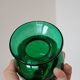 Small green bubbled blown glass vase