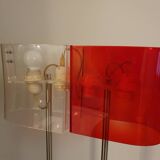 Orange plexiglass floor lamp