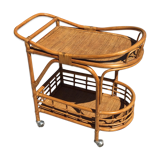 Vintage rattan serving