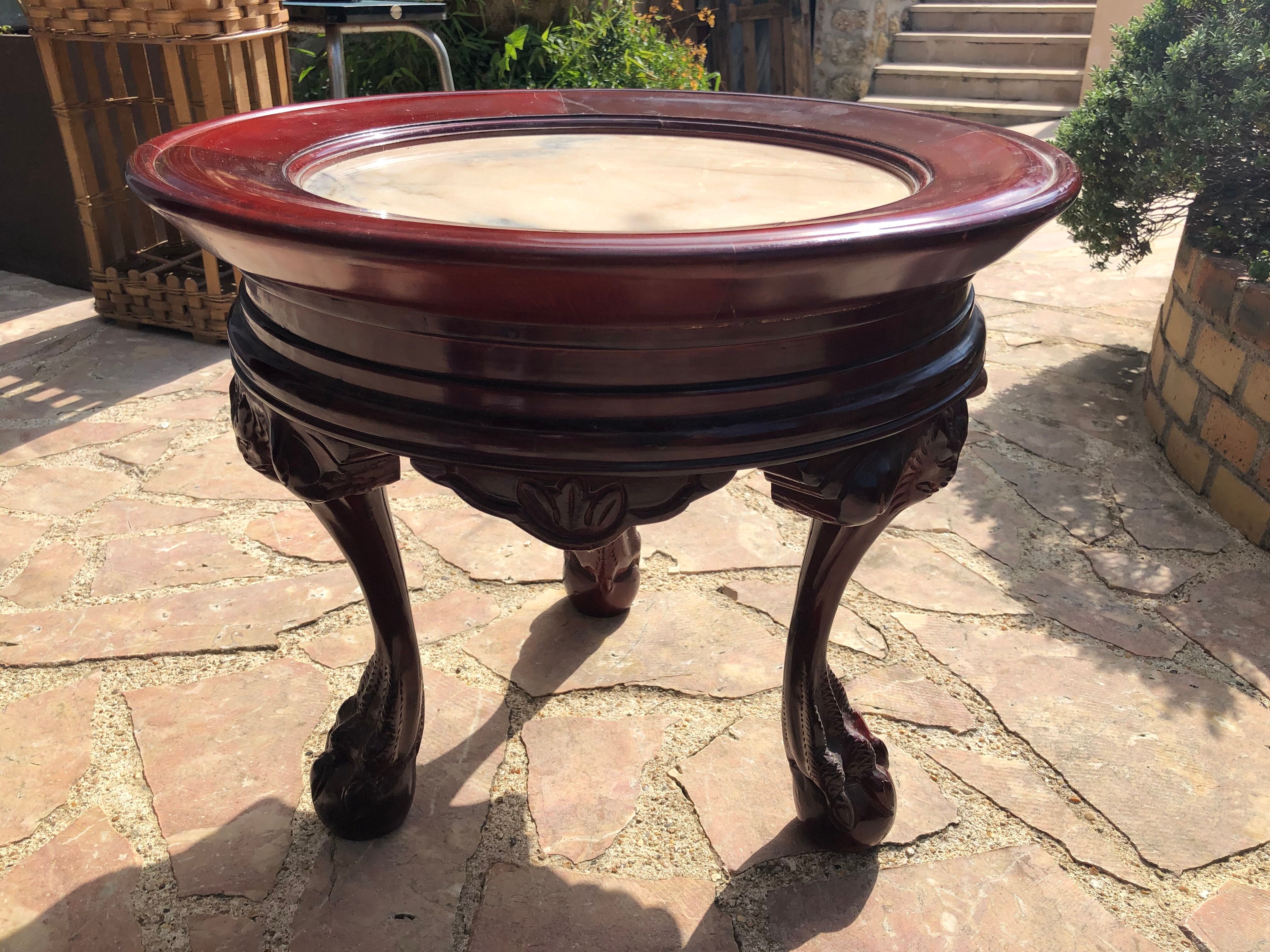 Coffee table on marble