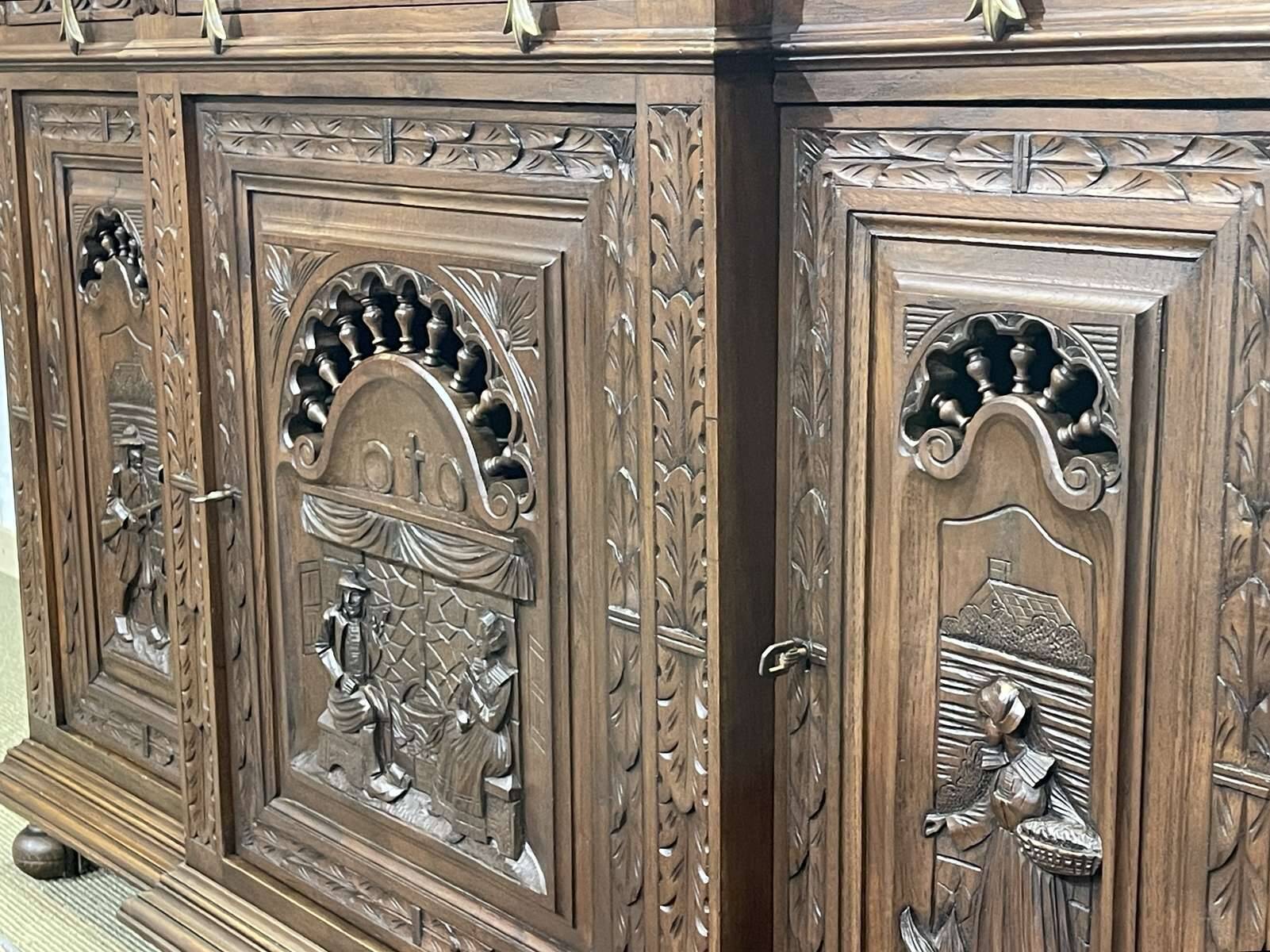 1930s Breton chestnut sideboard