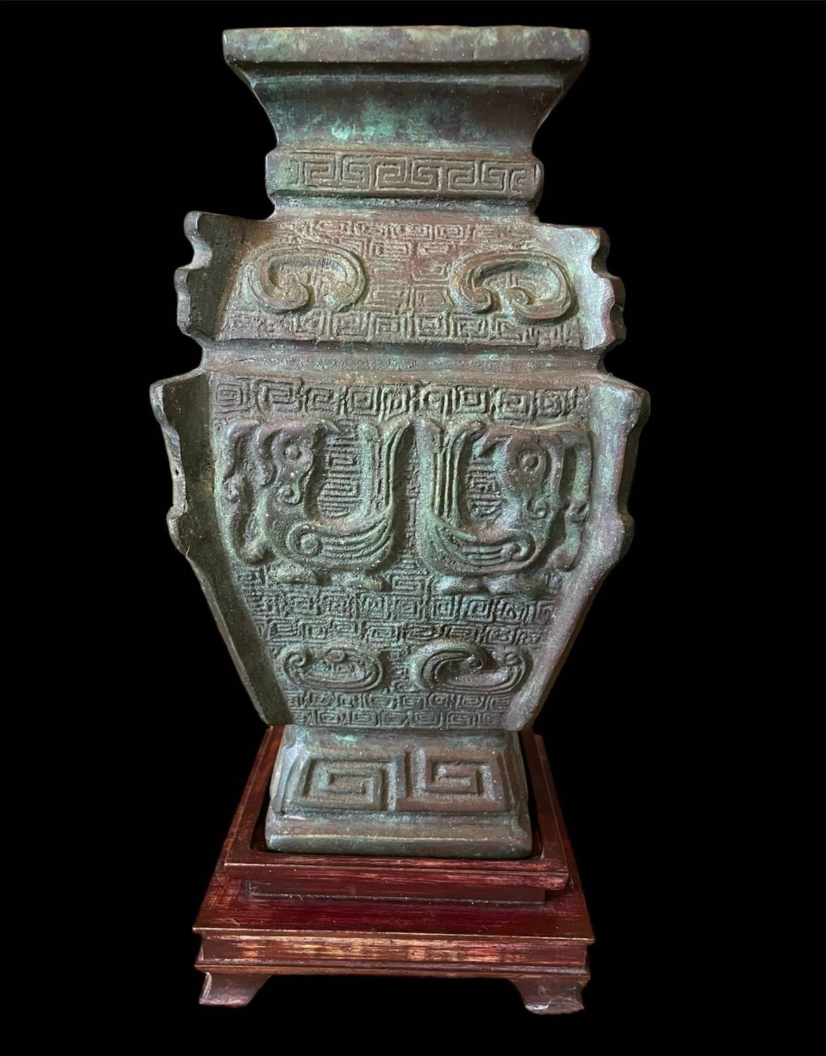 Vase lampe Hu rituel Chine bronze