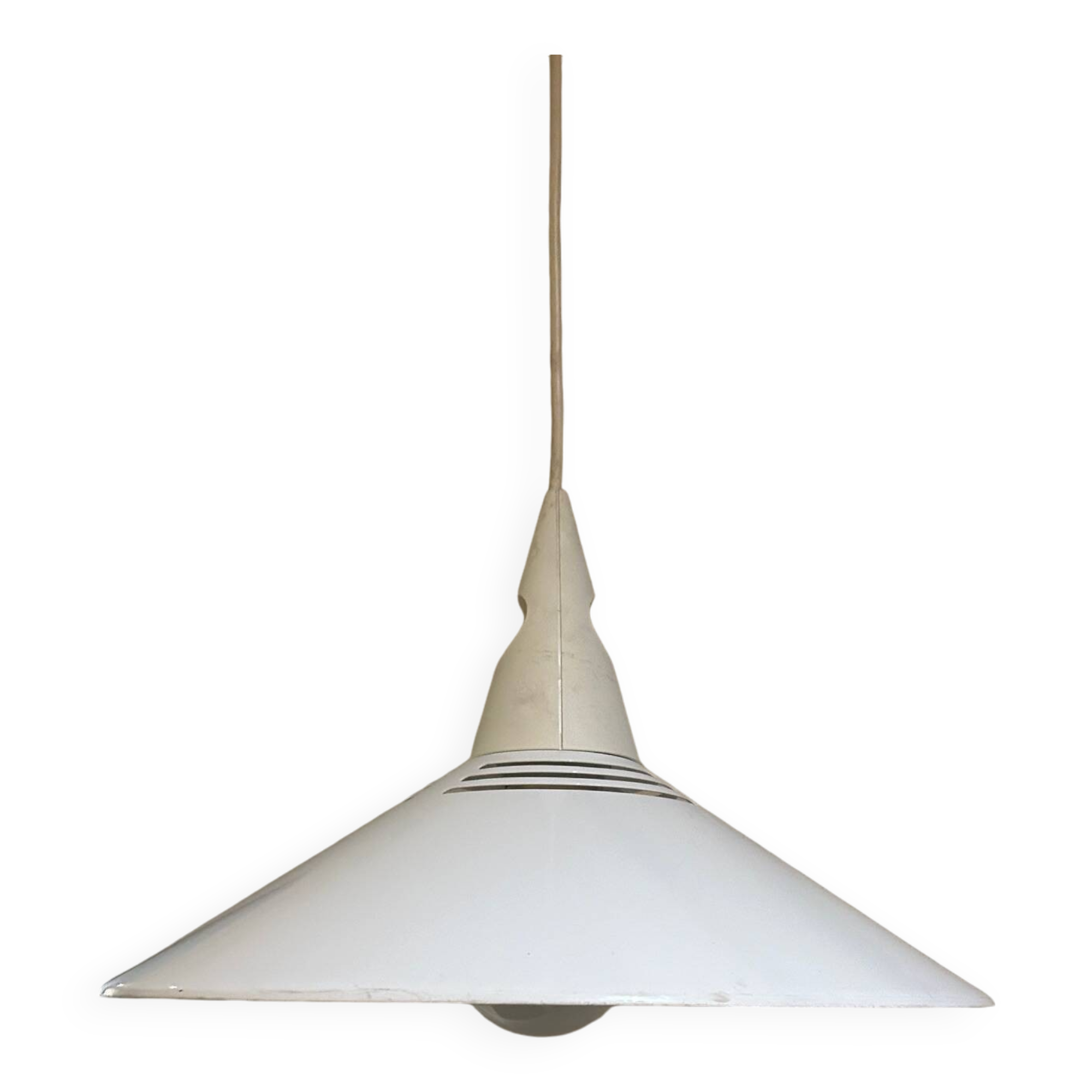 space age suspension in white metal