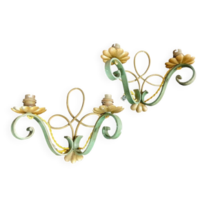 appliques art deco fer forgé dans le gout de Leleu 1940