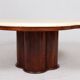 Coffee table with cloverleaf-shaped travertine top, Italy, 1970s