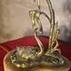 bronze lamp with marble, beautiful work by a bronzier, 1910 at 40 and fine tulip