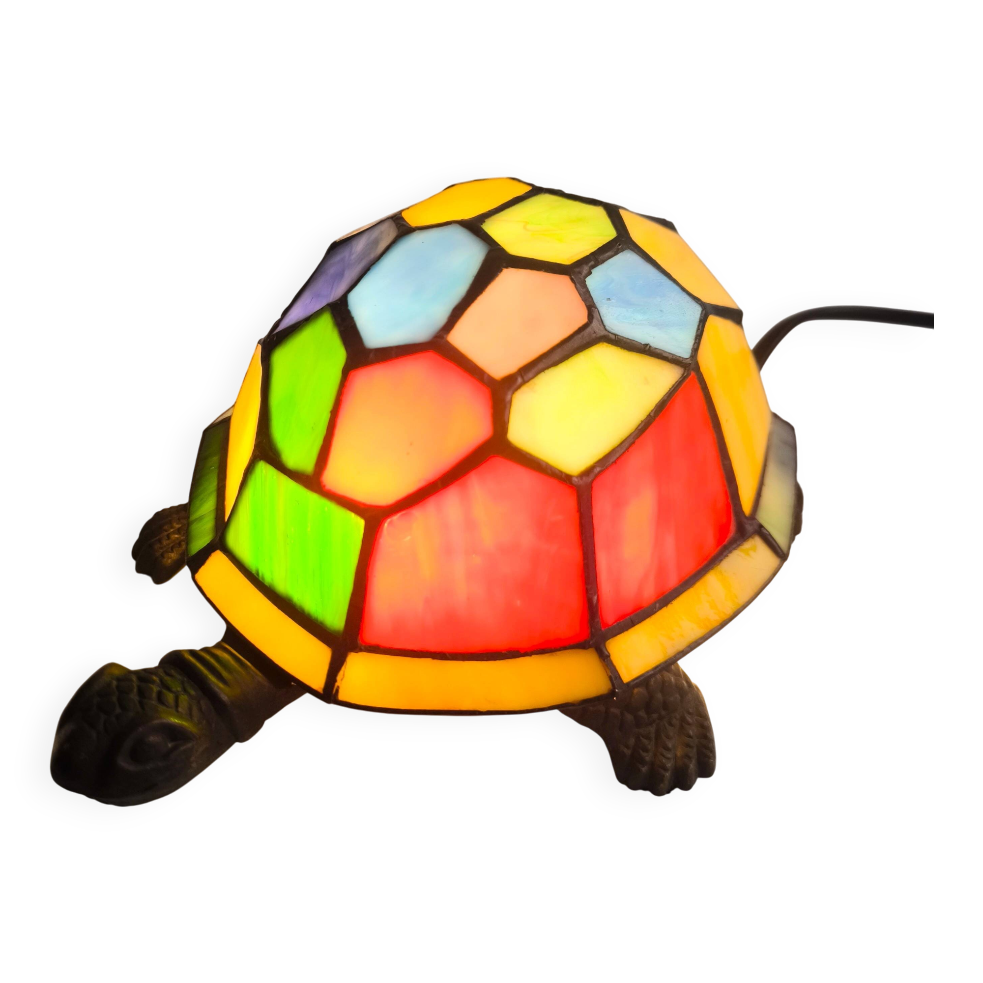 Tiffany Style lamp in the shape of a turtle from the 1980s.