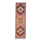 Tapis turc Oushak fait main en laine et coton rose, années 1970