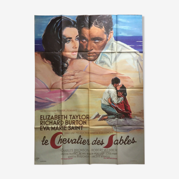 Affiche cinéma "Le Chevalier des Sables" Elizabeth Taylor 120x160cm 1965