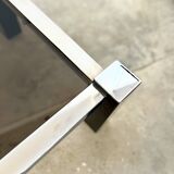 Black & Chrome Design Coffee Table – Smoked Glass