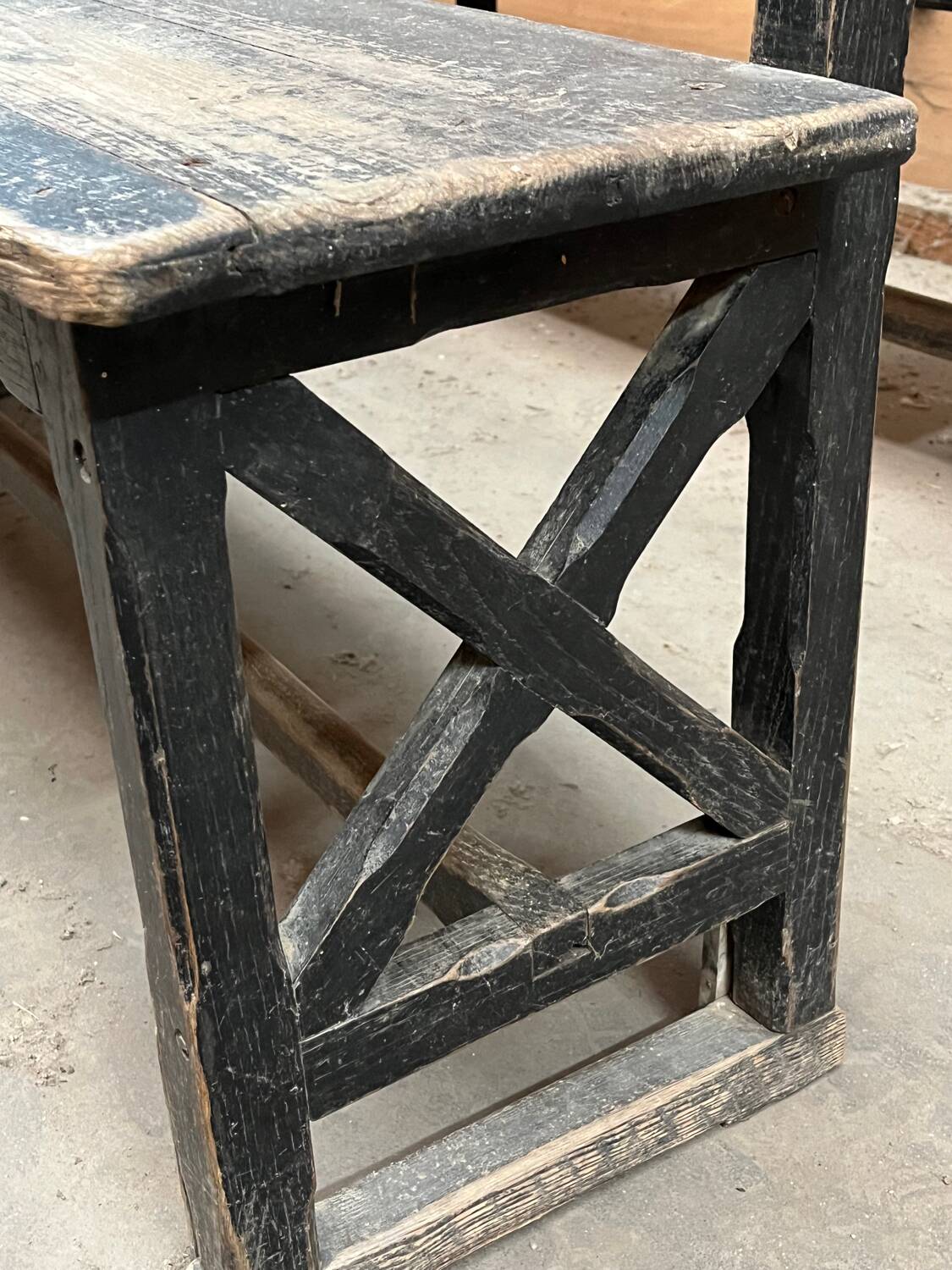 Old benches with backs