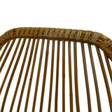 Rattan easy chair by Dirk van Sliedregt Rohe Noordwolde 1960 in the Netherlands