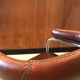 Chaise vintage en cuir et chrome vers 1970