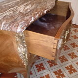 Chest of drawers 2 drawers Louis XV curved rosewood