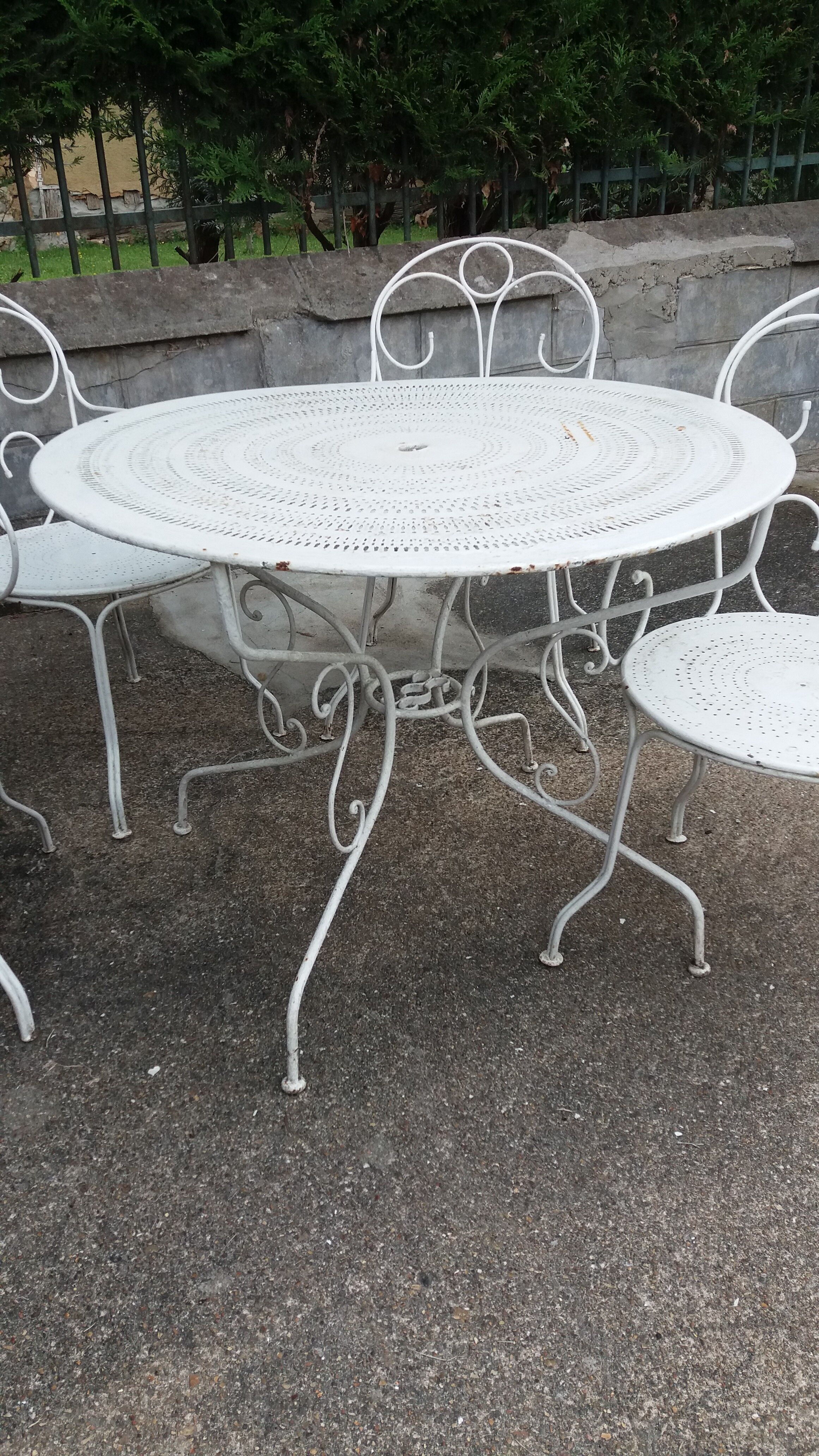 Iron garden furniture