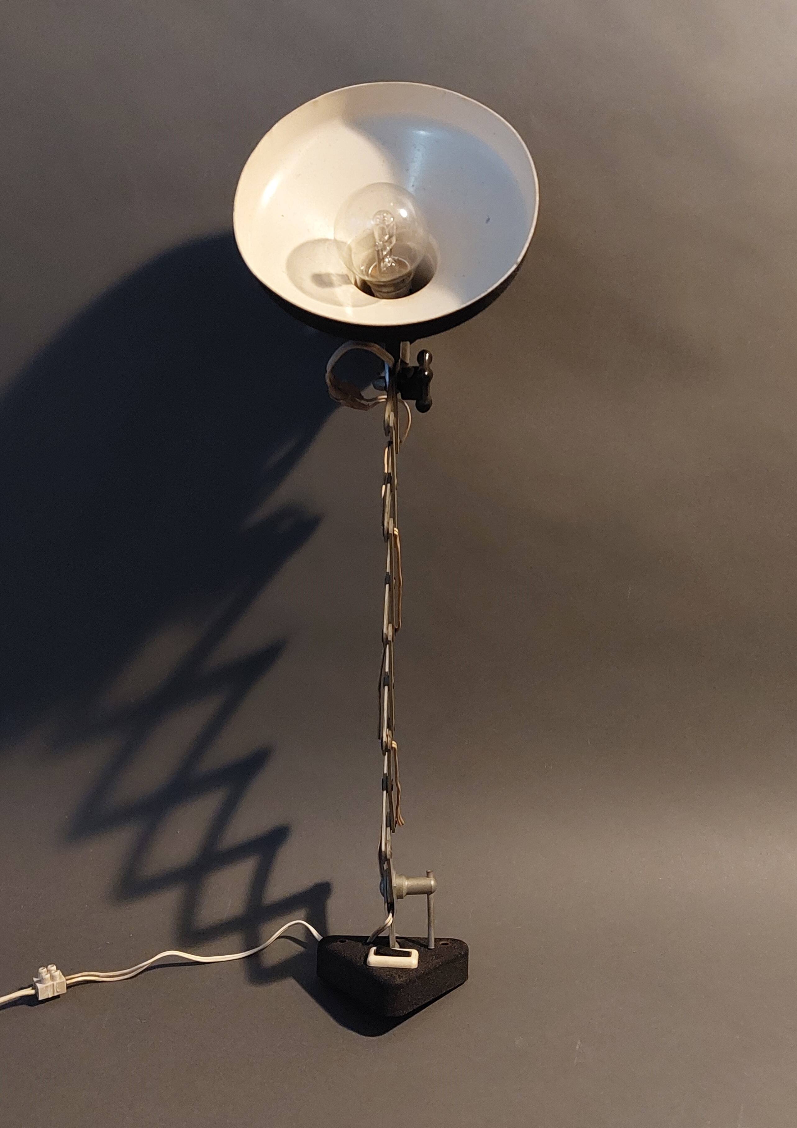 Vintage Aluminor accordion stem light 1960.