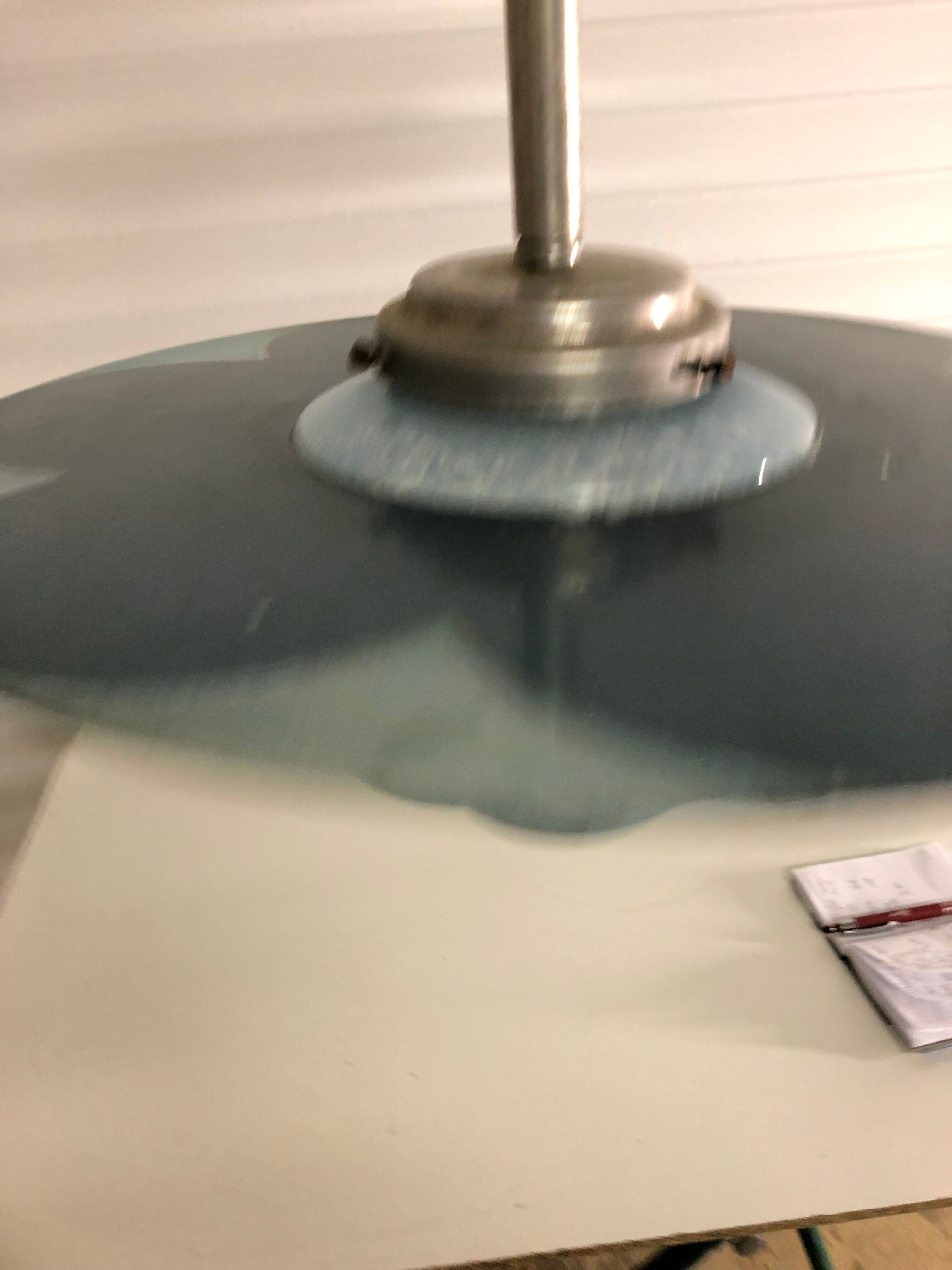Suspension disque en verre vintage