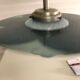 Suspension disque en verre vintage
