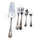 5 silver-plated cutlery, pie server, two forks, small fork and spoon, punch