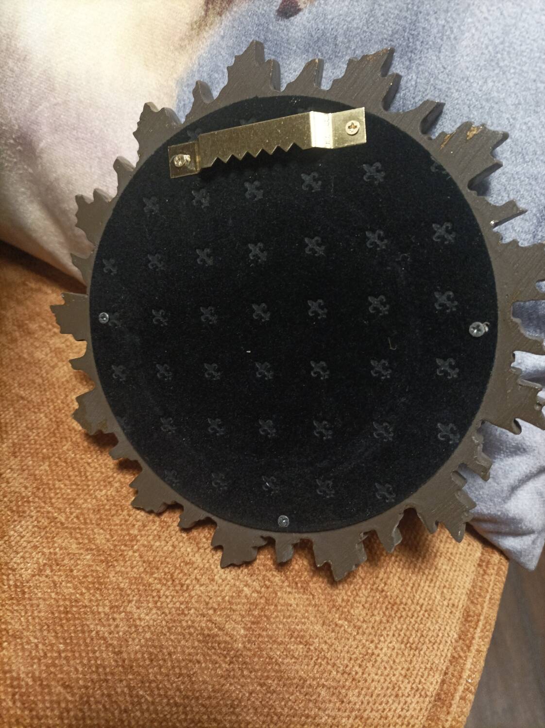 Antique golden sun convex mirror