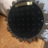 Miroir convexe soleil doré antique