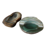 2 vide poche en pierre d'agate
