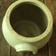 Grey glazed stoneware pot with two handles